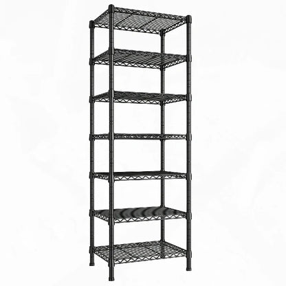 18"W Metal Wire Shelving Units, 7-Tier Adjustable, 1176lbs Wire Rack for Pantry Kitchen Commercial