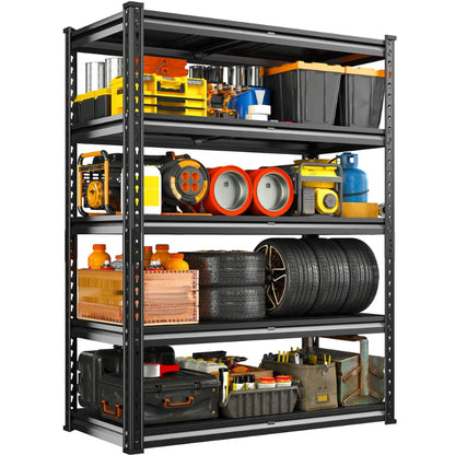 3000 LBS 5 Tiers Heavy Duty  Storage Shelves Adjustable Metal Shelving for  Garage, Pantry, Kitchen and Basement