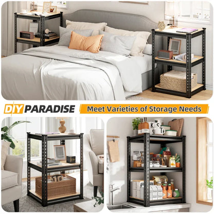 16"W Corner Shelves, 6-Tier Adjustable Storage Shelving Units, 2250lbs Corner Shelf for Living Room Pantry Dorm