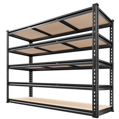 48.2" W Garage Shelf, 3000LBS Heavy Duty Steel Shelving Units, 5-Tier Adjustable Metal Shelves for Basement Warehouse Commercial