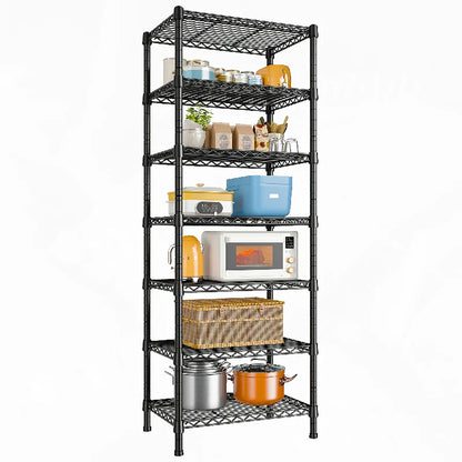 18"W Metal Wire Shelving Units, 7-Tier Adjustable, 1176lbs Wire Rack for Pantry Kitchen Commercial