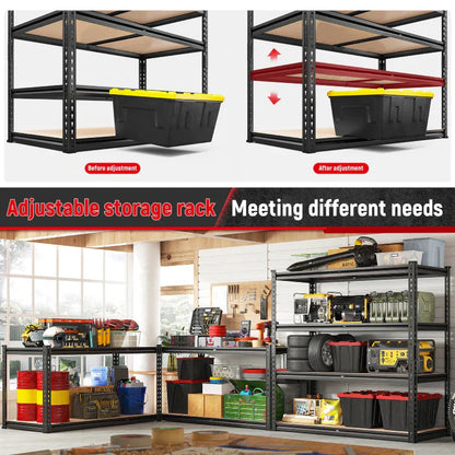 2-Pack 40"W Garage Storage Shelves, 2500lbs Heavy Duty Steel Shelving, Adjustable Storage Rack for Basement Commercial