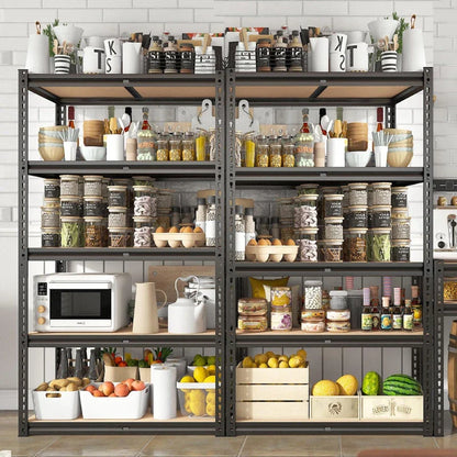 35.5“W Garage Shelf, 5-Tier Adjustable, 2000LBS Steel Shelving Racks, Boltless Shelving Units for Pantry Kichen Closet