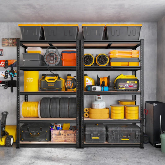 5-Tier Boltless Shelving Units, 2020 lbs Adjustable Steel Garage Shelving Racks for Basement Kitchen Closet