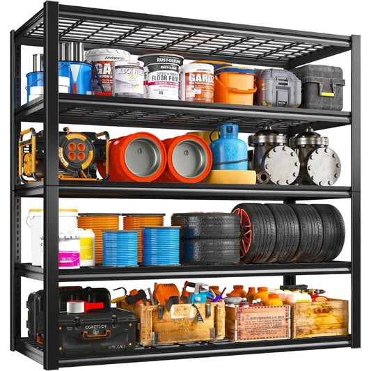 5 Tier 48"W x 72.2"H Storage Shelves for Basement 2500LBS Metal Shelving Unit  for Garage, Warehouse, Industrial, basement