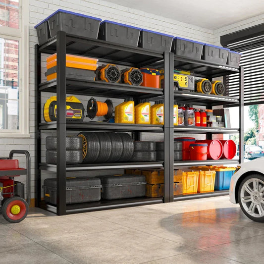 72"H Heavy Duty Garage Shelving 2500LBS Adjustable Basement Shelving for Warehouse Commercial Garage