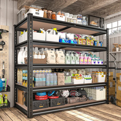 40"W x 20"D Freestanding Garage Shelving, 2,500lbs Heavy Duty Steel Shelves, Adjustable Commercial Shelving Racks for Basement Pantry Kitchen