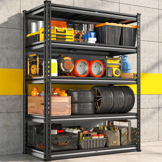 3000 LBS 5 Tiers Heavy Duty  Storage Shelves Adjustable Metal Shelving for  Garage, Pantry, Kitchen and Basement