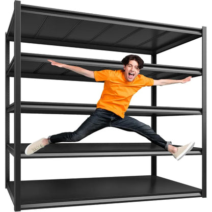 2 Packs 72.2"H Garage Storage Shelves 3000LBS Heavy Duty Rack, Industrial Shelves for Basement Warehouse