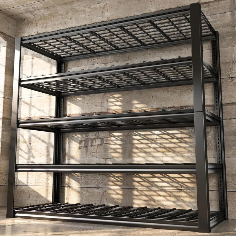 5 Tier 48"W x 72.2"H Storage Shelves for Basement 2500LBS Metal Shelving Unit  for Garage, Warehouse, Industrial, basement