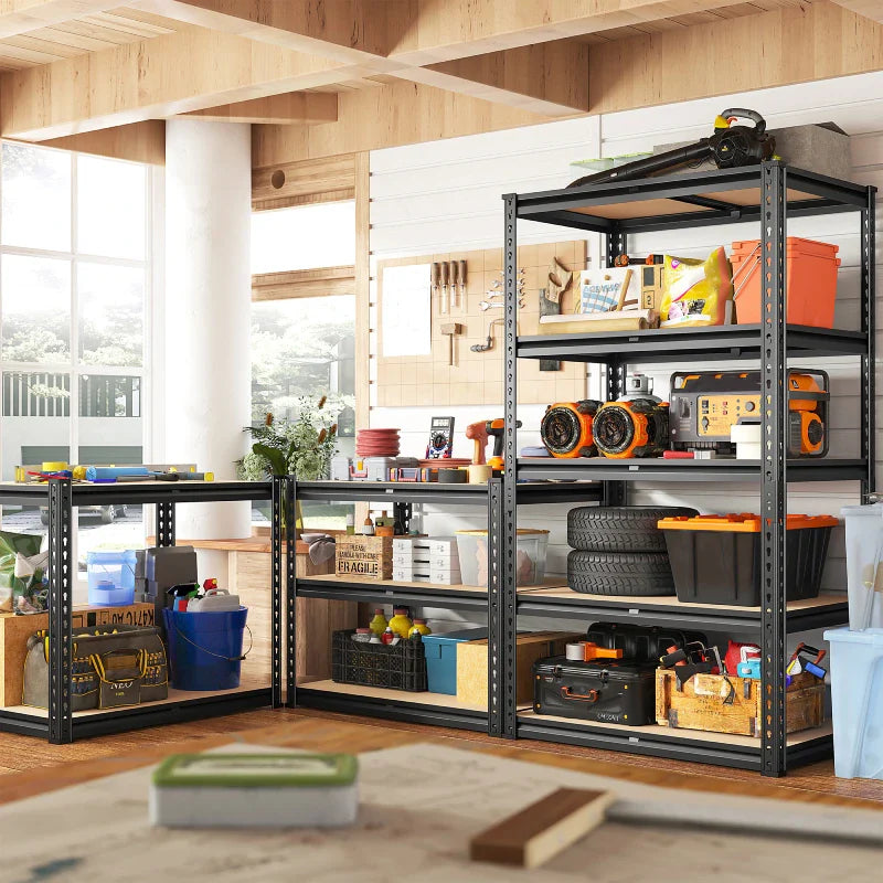 5-Tier Storage Shelving Units, Adjustable Shelves for Garage Pantry Kitchen, 2000 lbs Capacity
