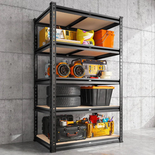 5-Tier Storage Shelving Units, Adjustable Shelves for Garage Pantry Kitchen, 2000 lbs Capacity