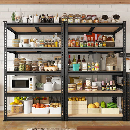 5-Tier Storage Shelving Units, Adjustable Shelves for Garage Pantry Kitchen, 2000 lbs Capacity