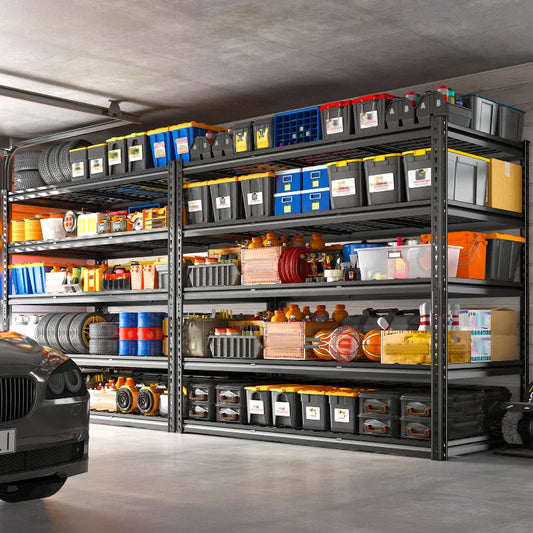 55“W x 72"H 3000LBS Metal Garage Storage Racks Basement Shelving Adjustable Industrial Shelving for Garage, Warehouse, Pantry