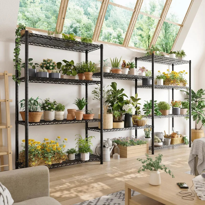 35.4"W Wire Shelving Units, 5 Tier Adjustable Storage Rack, Metal Commercial Shelves for Pantry Kitchen Dorm
