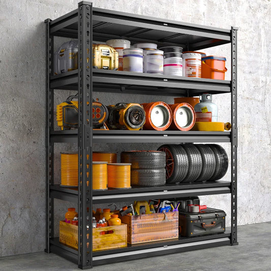 72"H 2600LBS Garage Shelves,Metal Storage Shelving for Warehouse Commercial Pantry Garage