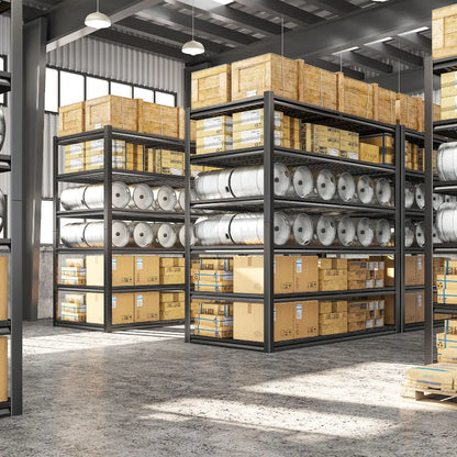55.2"W 3500LBS Industrial Shelving 6-Tier Adjustable Heavy Duty Shelves for Garage Basement Warehouse