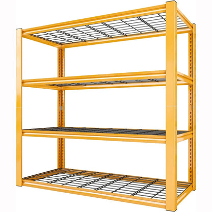 59.9H 4 Tiers Industrial Shelves Adjustable Shelving for Garage Warehouse Basement Loads 2200LBS