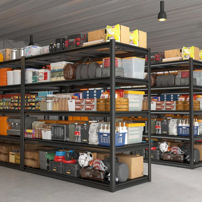 2 Packs 72.2"H Garage Storage Shelves 3000LBS Heavy Duty Rack, Industrial Shelves for Basement Warehouse