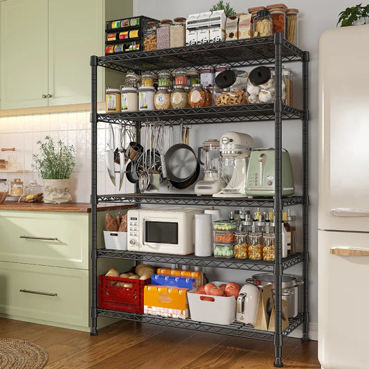 29"W Wire Shelving Units, 5-Tier Adjusatble, 1020lbs Metal Wire Rack for Pantry Kitchen Commercial