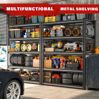 3000 LBS 5 Tiers Heavy Duty  Storage Shelves Adjustable Metal Shelving for  Garage, Pantry, Kitchen and Basement