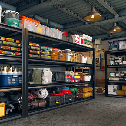 60" W Industrial Metal Shelving 4-Tier Garage Steel Shelving for Warehouse, Basement, Pantry