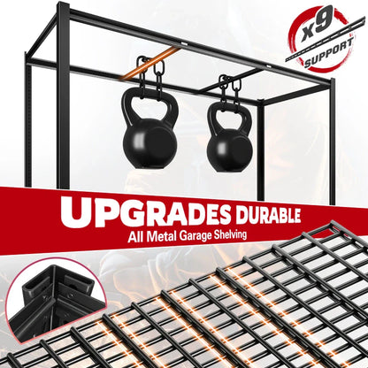 2 PCS 84"H Garage Shelving 3000LBS Industrial Shelving Units 6-tierAdjustable Storage Shelves for Basement, Garage, Warehouse