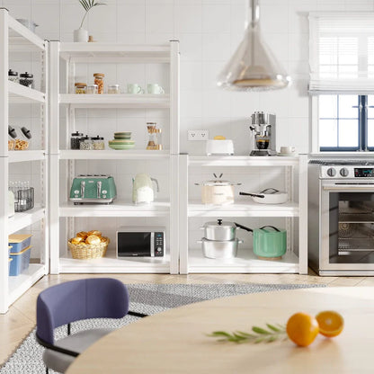 31.5"W  6-Tier Garage Shelving 2000LBS Metal Shelving Heavy Duty White Shelves for Closet Pantry Kitchen
