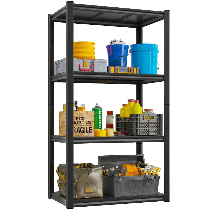 27.6"W  kitchen Rack Shelf 1600 lbs for Pantry Storage Metal Shelving Unit