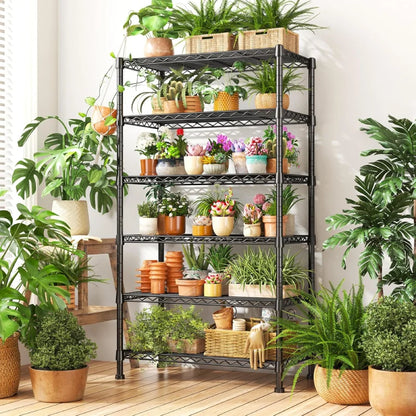 Tall Wire Shelving Units，Adjustable Outdoor Metal Shelves, Storage Shelves for Kitchen Pantry Dorm