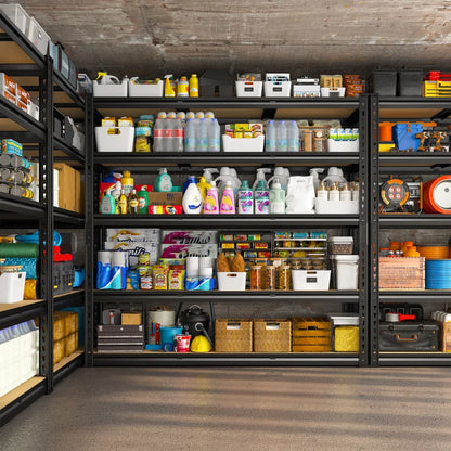 2 Pack 48"W Storage Shelves, 3000lbs Steel Shelving Racks, Freestanding Garage shelving for Basement Warehouse