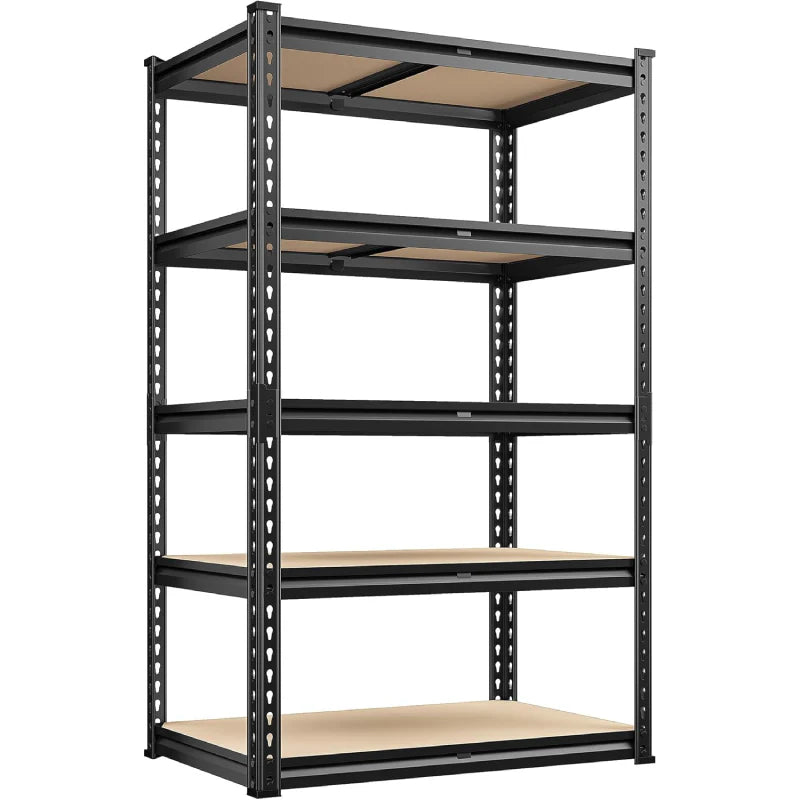 5-Tier Storage Shelving Units, Adjustable Shelves for Garage Pantry Kitchen, 2000 lbs Capacity