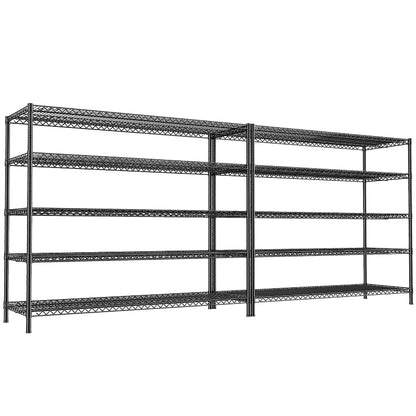 55.5"W Wire Shelving, 3200 lbs Heavy Duty Storage Racks, Metal Shelves for Garage Kitchen Basement