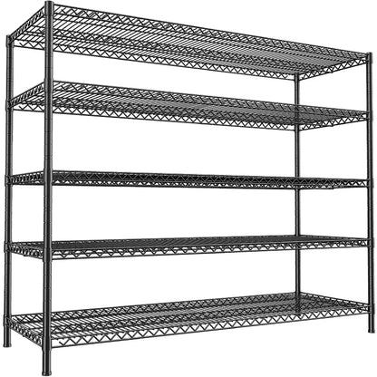 55.5"W Wire Shelving, 3200 lbs Heavy Duty Storage Racks, Metal Shelves for Garage Kitchen Basement