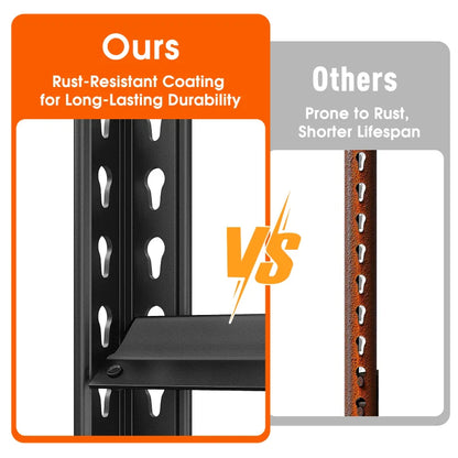 40"W x 20"D Freestanding Garage Shelving, 2,500lbs Heavy Duty Steel Shelves, Adjustable Commercial Shelving Racks for Basement Pantry Kitchen