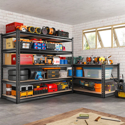 48.2" W Garage Shelf, 3000LBS Heavy Duty Steel Shelving Units, 5-Tier Adjustable Metal Shelves for Basement Warehouse Commercial