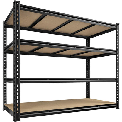55"W Boltless Shelving Units, 6-Tier Heavy Duty Freestanding Garage Shelves Load 3060lbs, Steel Storage Racks for Pantry Basement Commercial
