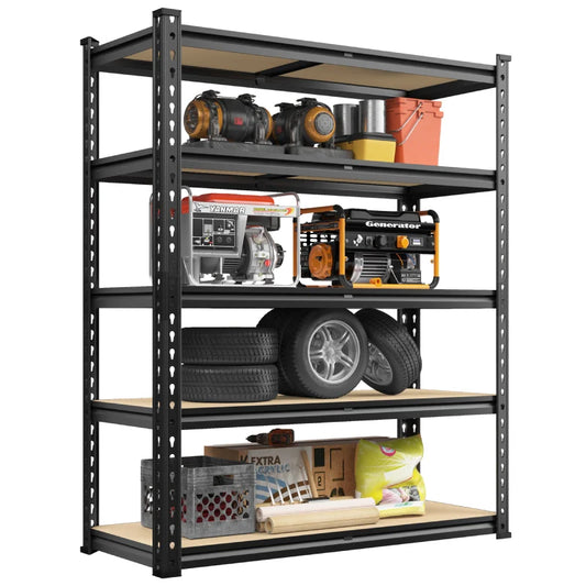 35.5“W Garage Shelf, 5-Tier Adjustable, 2000LBS Steel Shelving Racks, Boltless Shelving Units for Pantry Kichen Closet