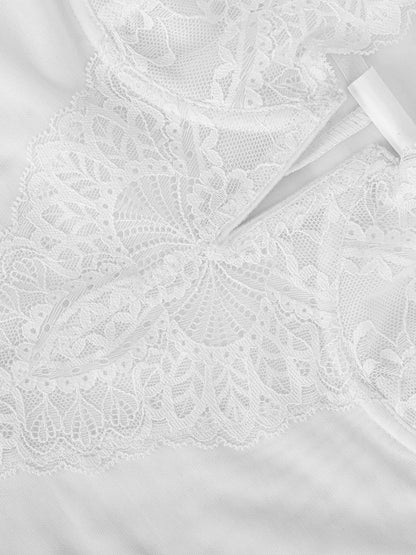 【🔥Big Sale🔥】【80% off for a limited time】Shapewear Lace Deep-V Neck Bodysuits or Faux Leather Skirts
