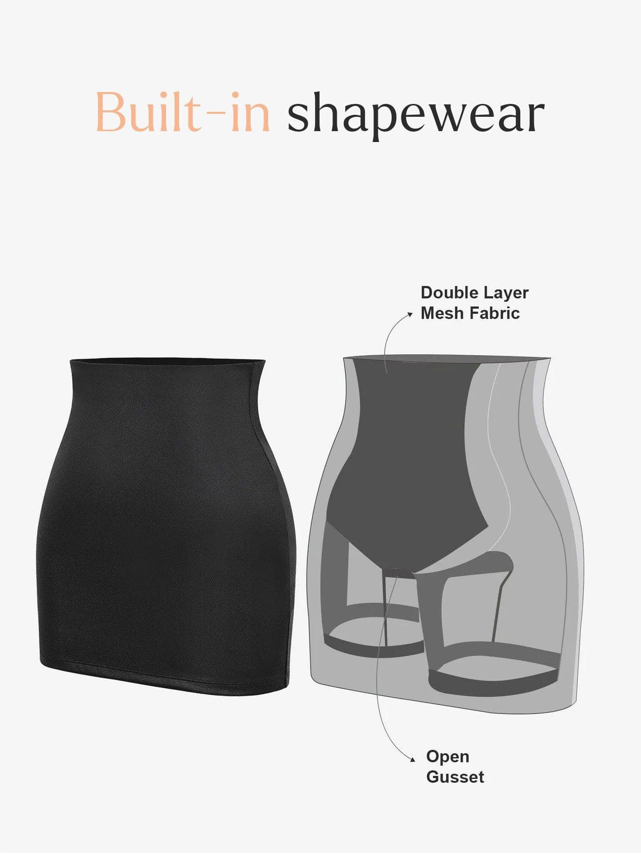 【🔥Big Sale🔥】【80% off for a limited time】Shapewear Lace Deep-V Neck Bodysuits or Faux Leather Skirts