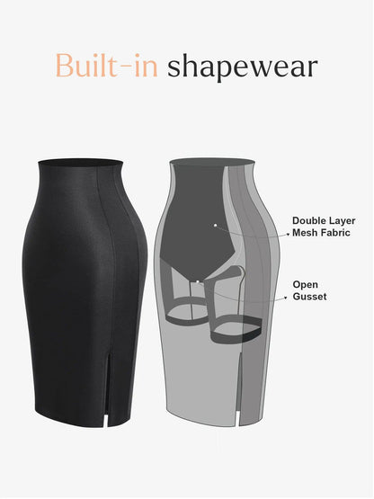 【🔥Big Sale🔥】【80% off for a limited time】Shapewear Lace Deep-V Neck Bodysuits or Faux Leather Skirts