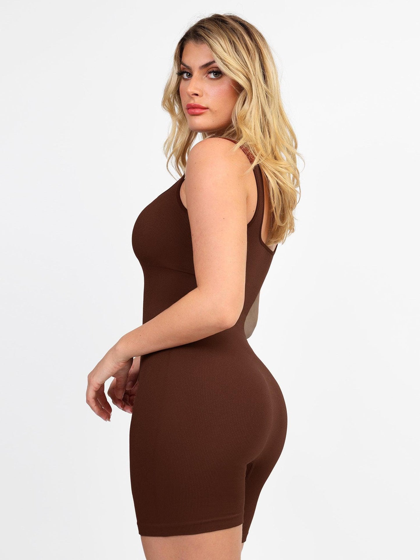 【🔥Big Sale🔥】【80% off for a limited time】Shapewear Seamless Square Neck Workout Jumpsuit or Romper