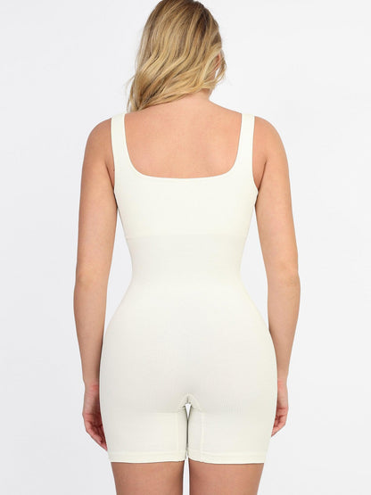 【🔥Big Sale🔥】【80% off for a limited time】Shapewear Seamless Square Neck Workout Jumpsuit or Romper