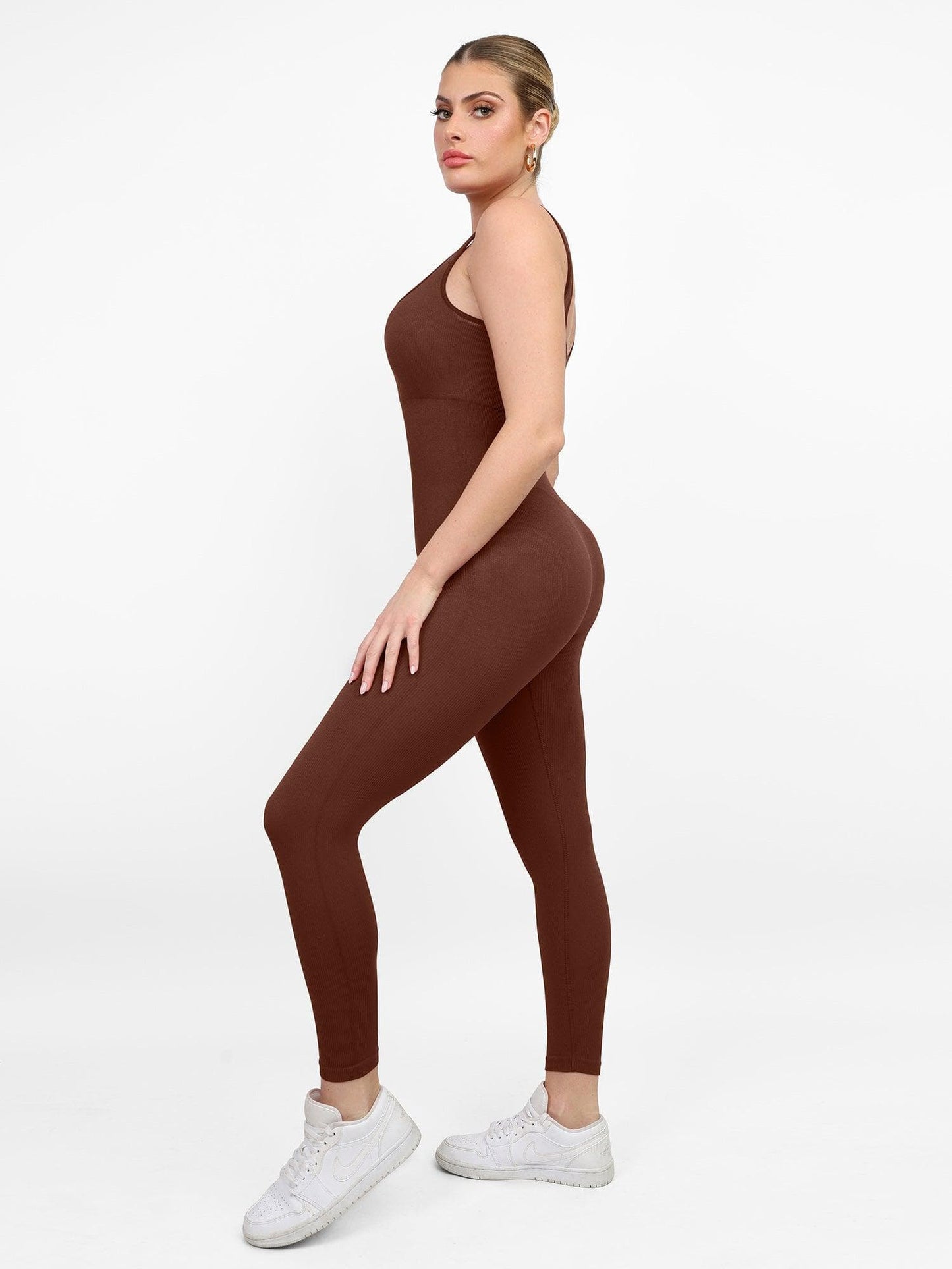 【🔥Big Sale🔥】【80% off for a limited time】Shapewear Seamless Square Neck Workout Jumpsuit or Romper