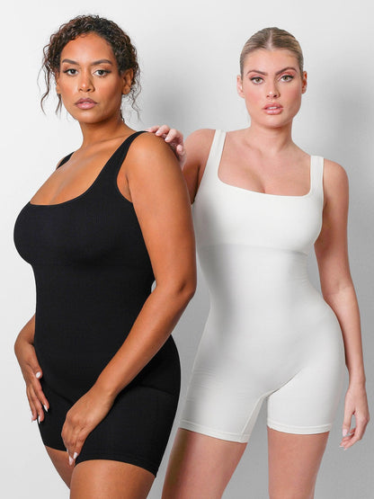 【🔥Big Sale🔥】【80% off for a limited time】Shapewear Seamless Square Neck Workout Jumpsuit or Romper
