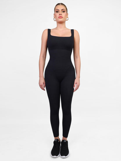 【🔥Big Sale🔥】【80% off for a limited time】Shapewear Seamless Square Neck Workout Jumpsuit or Romper