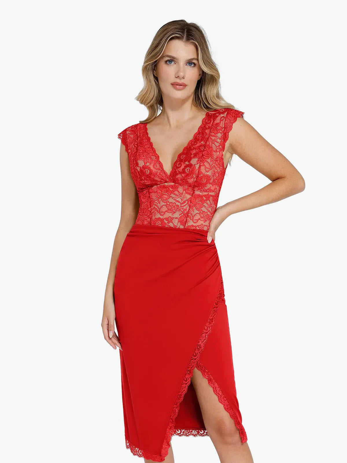 【🔥Big Sale🔥】【80% off for a limited time】Shapewear Sculpting Lace Bodysuit or Midi Skirt or Shrug