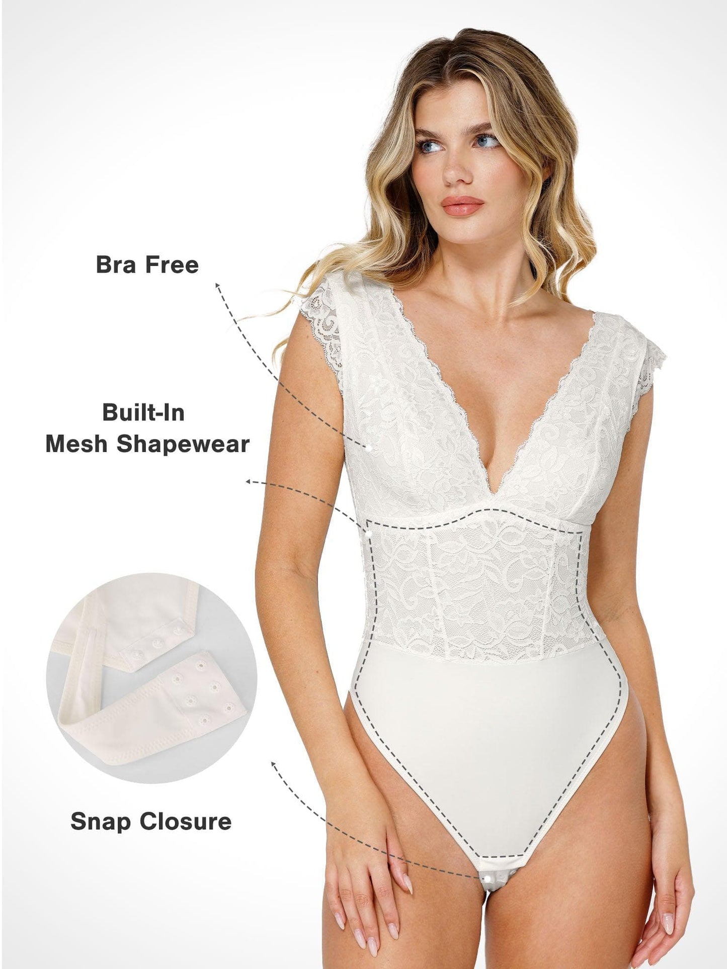 【🔥Big Sale🔥】【80% off for a limited time】Shapewear Sculpting Lace Bodysuit or Midi Skirt or Shrug