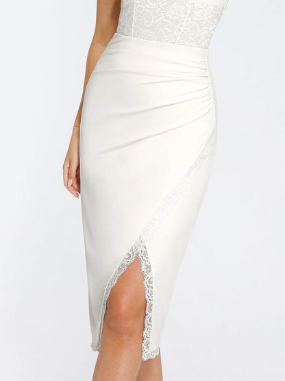 【🔥Big Sale🔥】【80% off for a limited time】Shapewear Sculpting Lace Bodysuit or Midi Skirt or Shrug