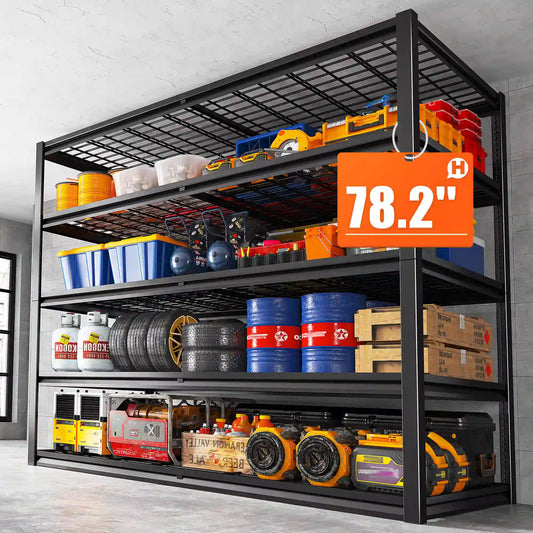 55.2"W Heavy Duty Garage Shelving 5 Tiers Storage Shelves 3000LBS Pantry Rust-Proof Industrial Shelving for Warehouse, Basement & Commercial